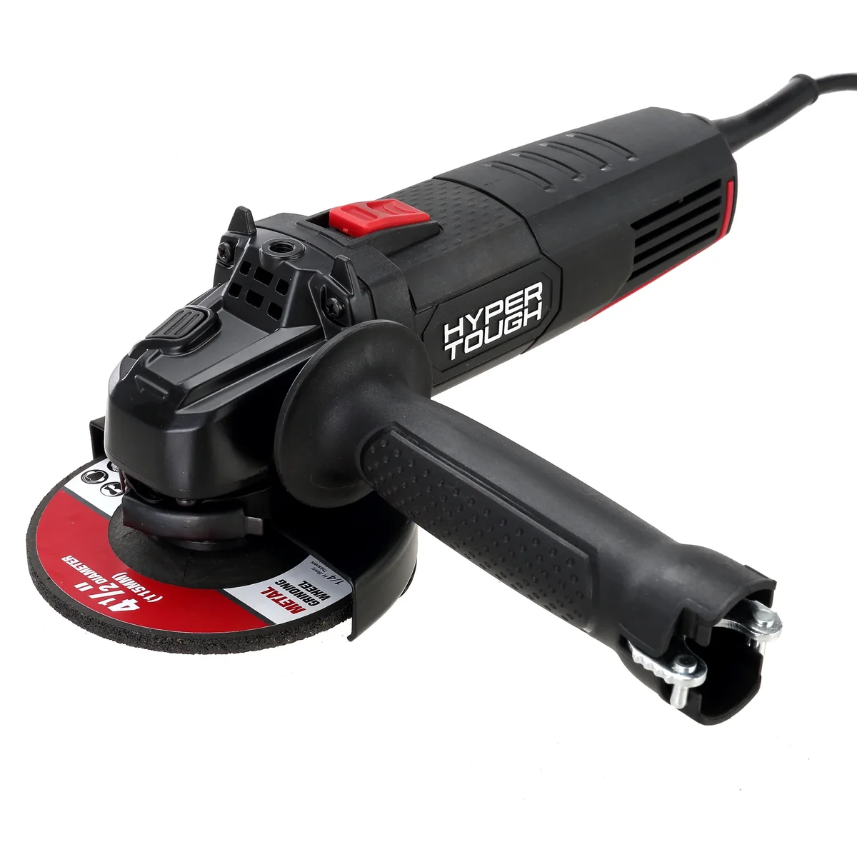Hyper Tough HT 6A Angle Grinder with 6-Amp Motor, Slide Lock Switch, and Wheel Guard 2926