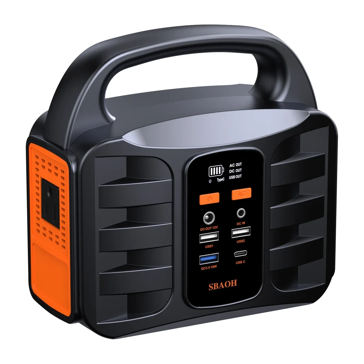 SBAOH Portable Power Station, 155Wh 42000mAh Outdoor Generator Solar with 110V/150W AC Outlet,Power Box Camping 7293