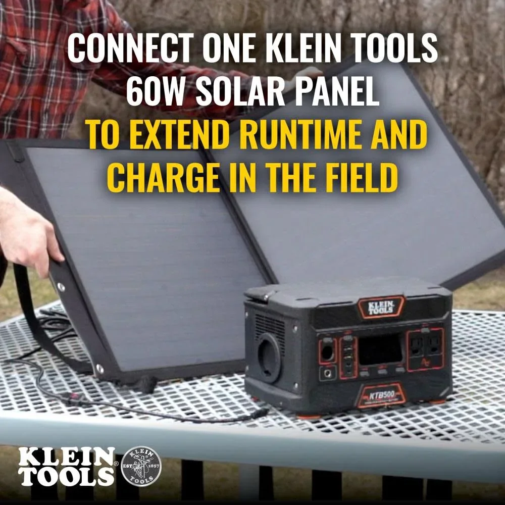 Klein Tools 1,000 Watt Lithium-Ion Battery Solar Power Station 6506