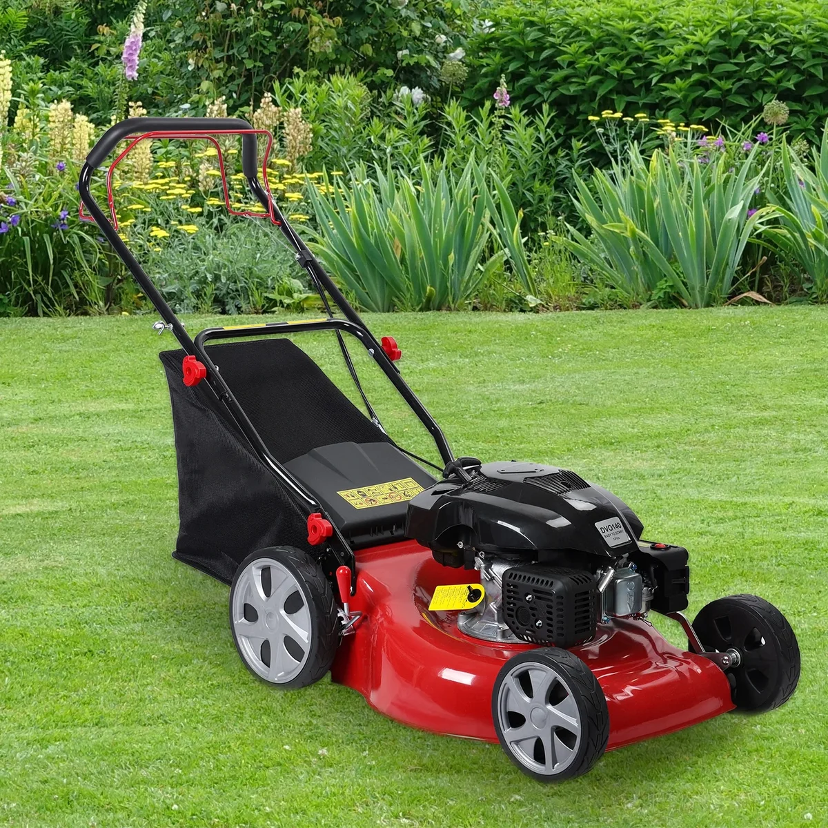 Wharick Lawn Mower 20inch Self Propelled Lawn Mower 141CC 4-stroke Gas Engine Lawn Mower with 50L Grass Tank 2850RPM for Garden,Yard, Bush, Shrub 2853