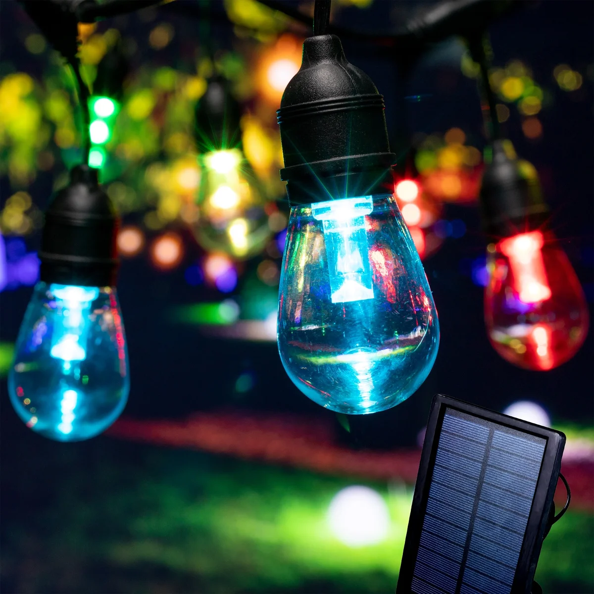 Better Homes & Gardens 34' Foot Solar Powered Multi-Color Changing String Light (1 Pack) 9750