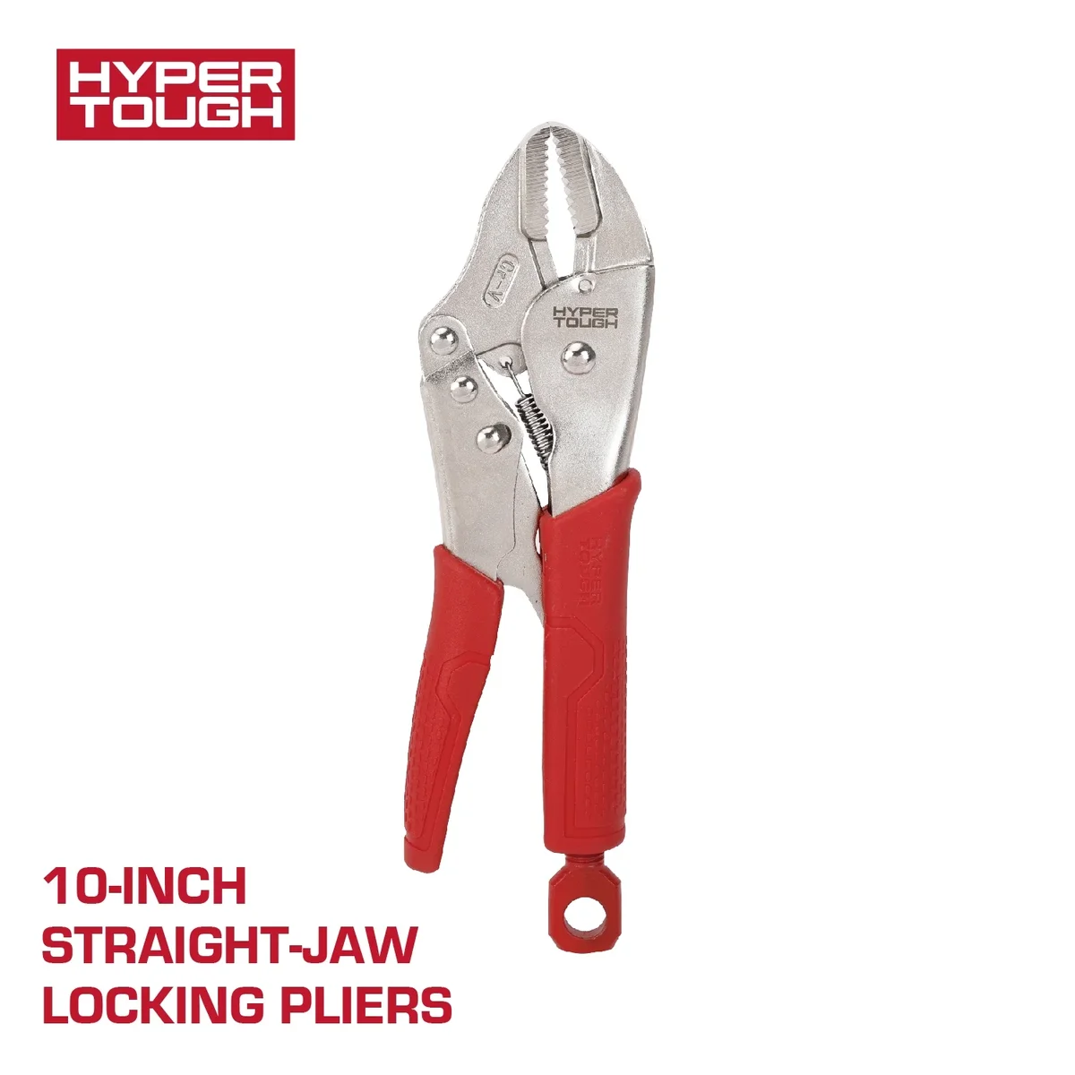 Hyper Tough 10-inch Straight Jaw Locking Plier with Triggerless Release 0114