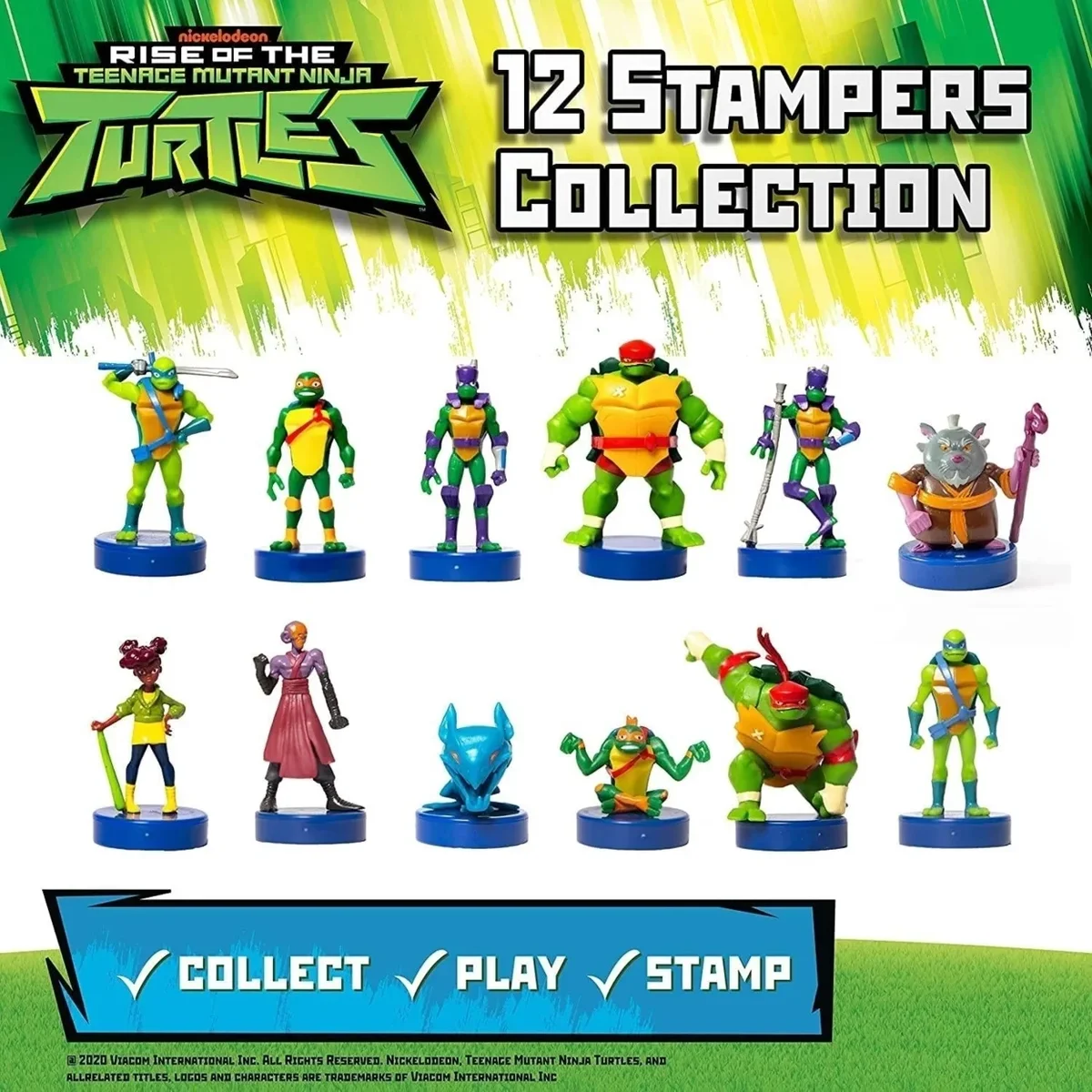 PMI International Teenage Mutant Ninja Turtles Stamps 5pk Raph April Foot Lieutenant Mikey Figure PMI International 7986