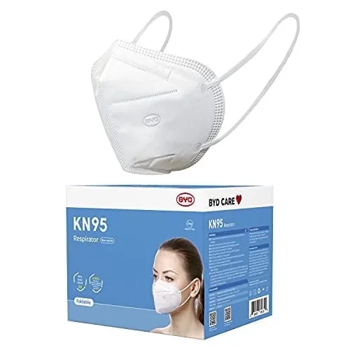 BYD Care KN95 Foldable Respirator Mask (Box of 50), GB2626, Latex-Free 3691