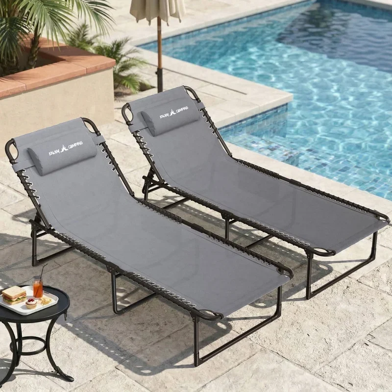 ELPOSUN Patio Furniture Set, Heavy-Duty Portable Sun Lounger, Patio Beach Chair for Backyard, Poolside 1953