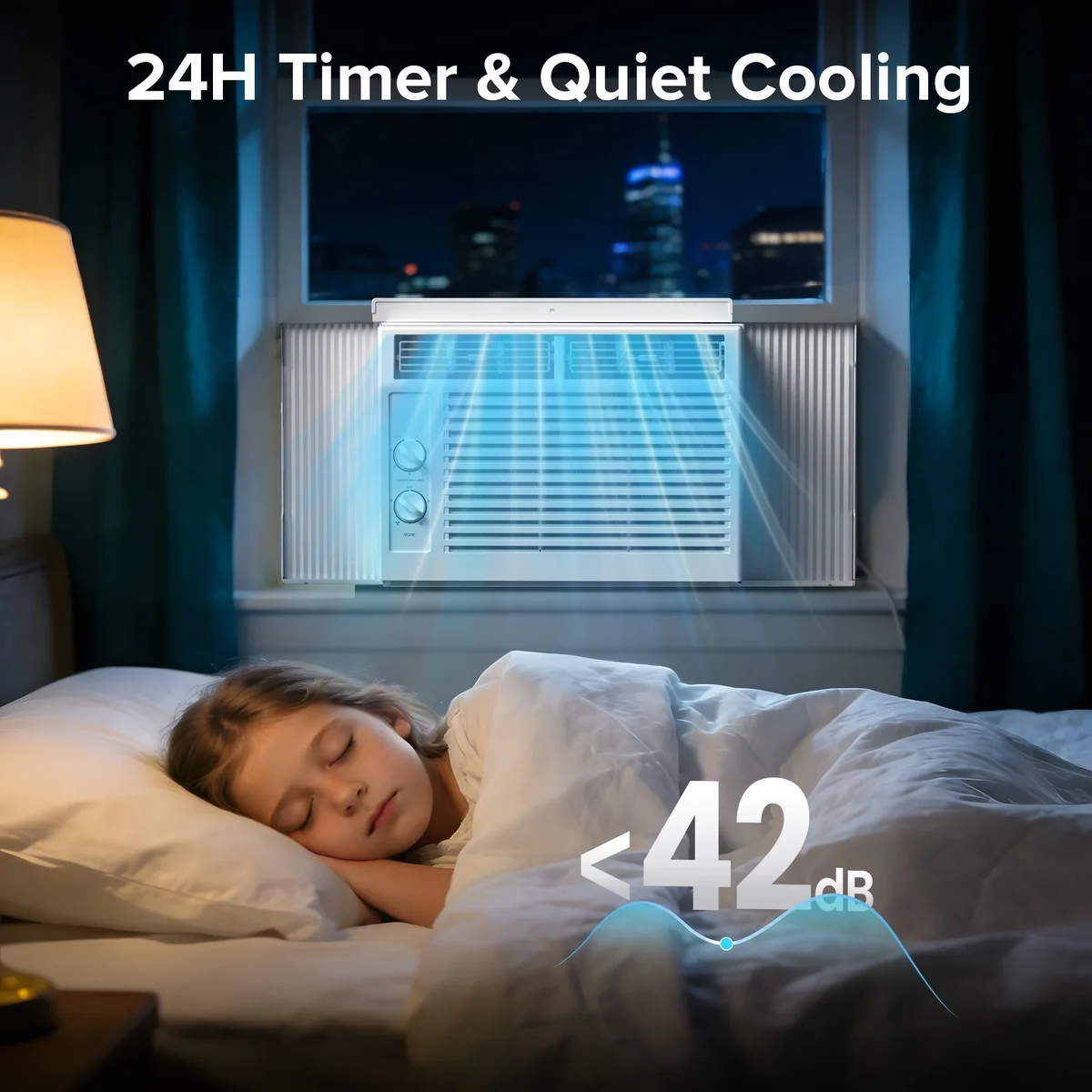 Everdaily Essentials 5000 BTU Window Air Conditioner for Small Rooms AC Unit Air Conditioner Cools Up to 150 sq.ft Ref. 2252