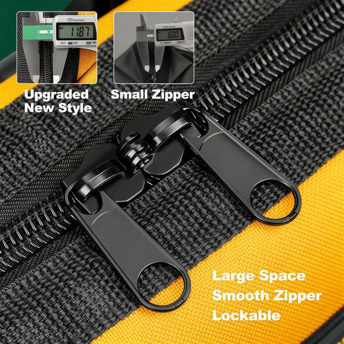 VigorGuard_US Tool Bag,18 Inch Heavy Duty Tool Storage Organizer Bags with Shoulder Strap and Storage Box for Home DIY & Equipment Storage,Yellow 5163