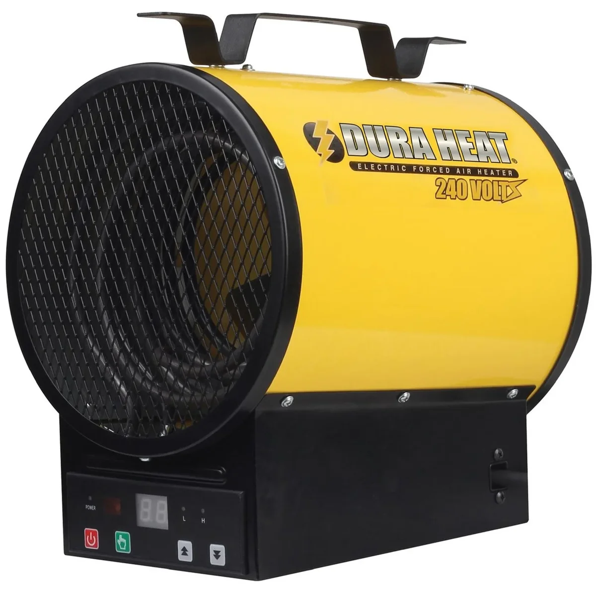 Everdaily Essentials DURA HEAT 240-Volt 3,750-Watt 12,800-BTU Electric Forced Air Heater with Remote, Yellow and Black, EUH4000R, EUH4000R Ref. 1512