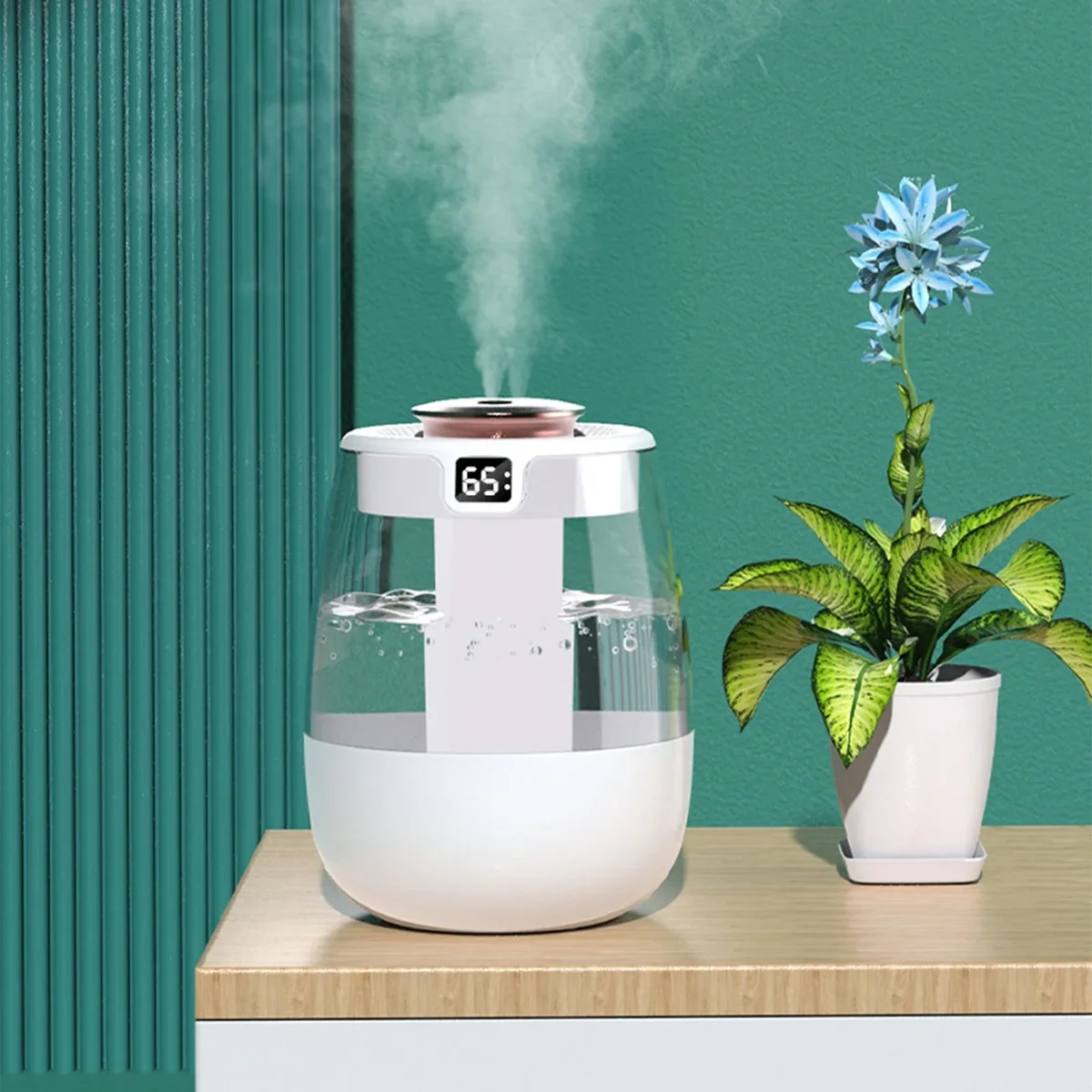 Viflosae Large Room & Essential Oil Diffuser USB Humidifier With And Humidity Display -Quiet Mist Humidifier For Bedroom And Office Plants- Easy  4479