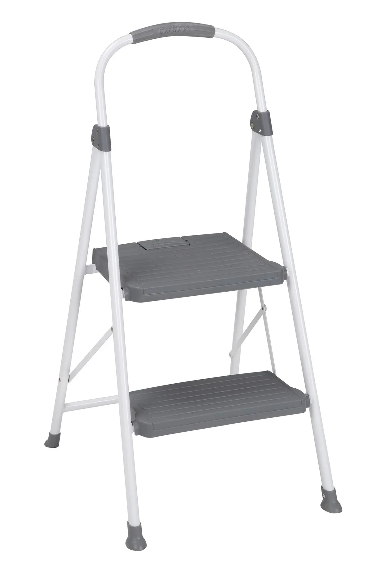 COSCO 2-Step Connection Folding Step Stool with Large Resin Steps, Max Reach 8ft 1in 6228
