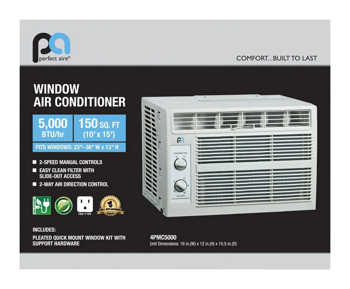 Everdaily Essentials 115V 5,000 BTU Window Air Conditioner with Mechanical Controls Ref. 8572