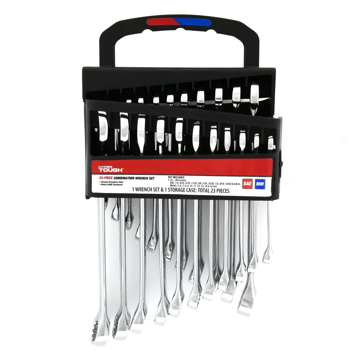 Hyper Tough 22-Piece Combination Wrench Tool Set, Hand Tools 6872