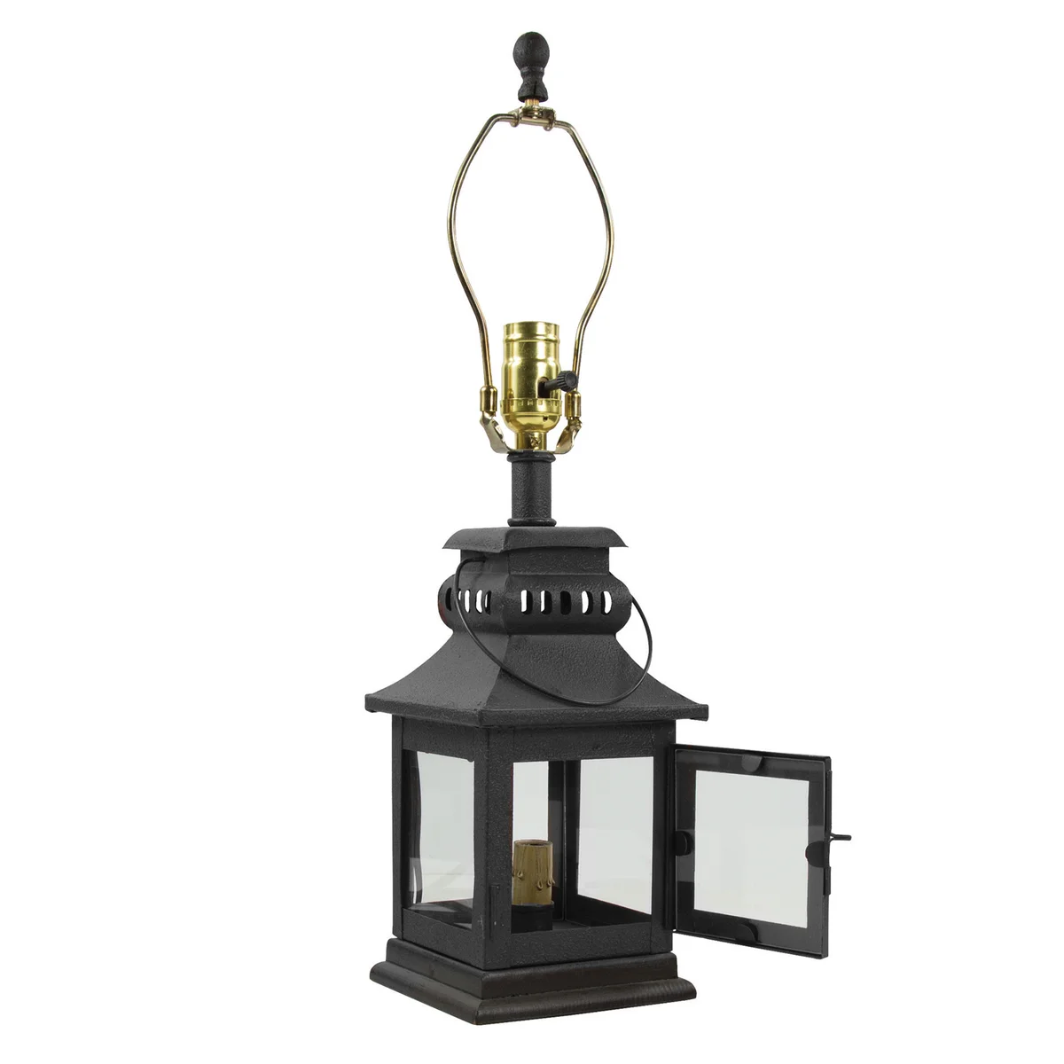 Everdaily Essentials Black Iron Lantern Lamp 20" Ref. 6230