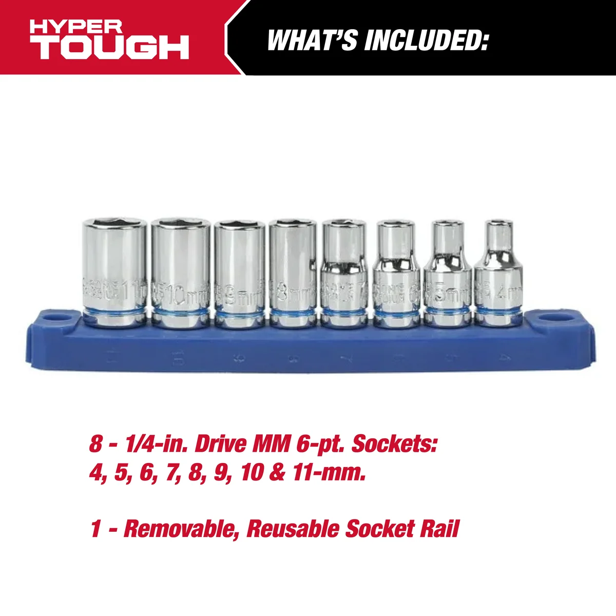 Everdaily Essentials 19-Piece 1/4-inch Drive Ratchet and Socket Set (SAE and mm) Ref. 1566