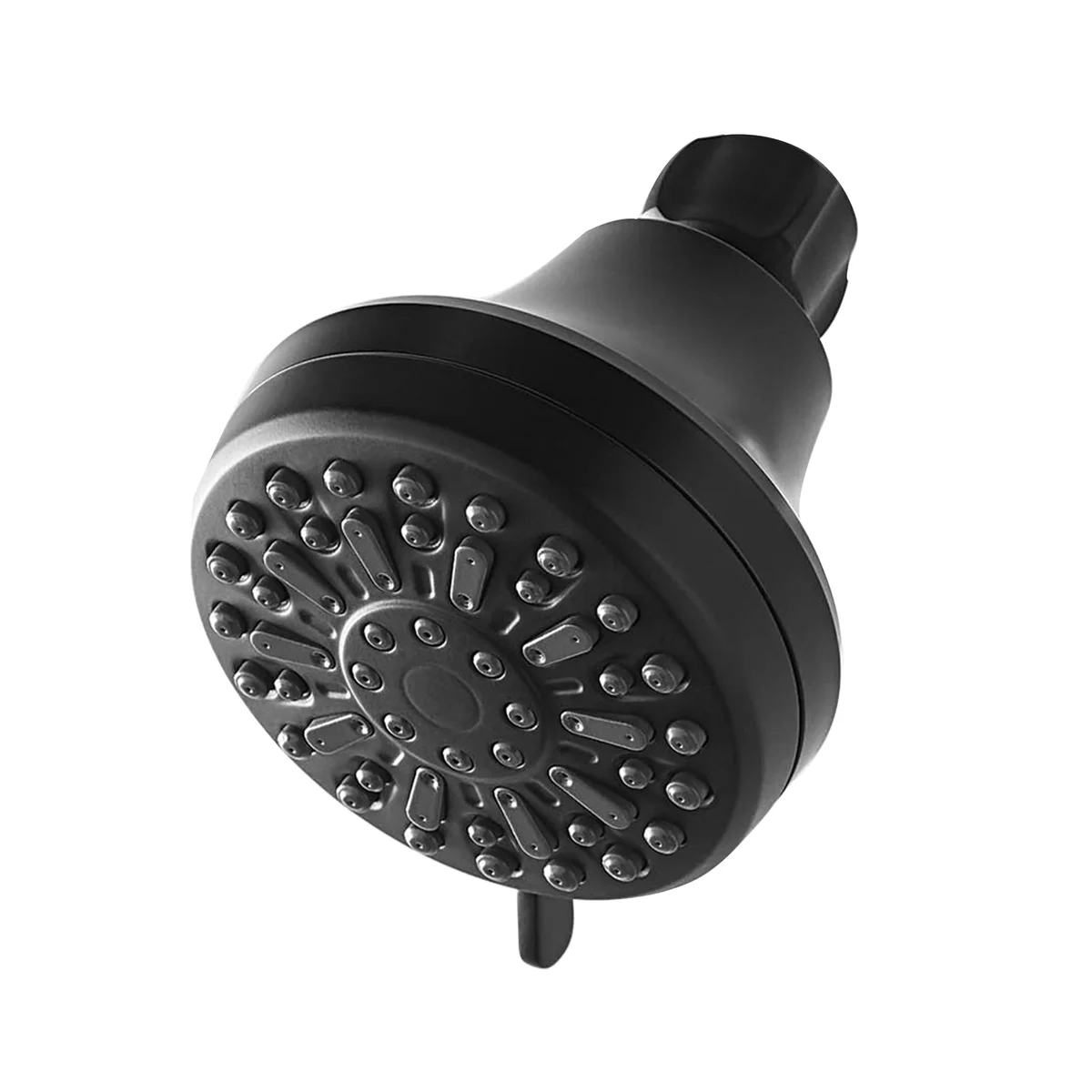 Mainstays 6-Setting Matte Black Shower Head, 3.5" Face with Rub-Clean Nozzles 3738