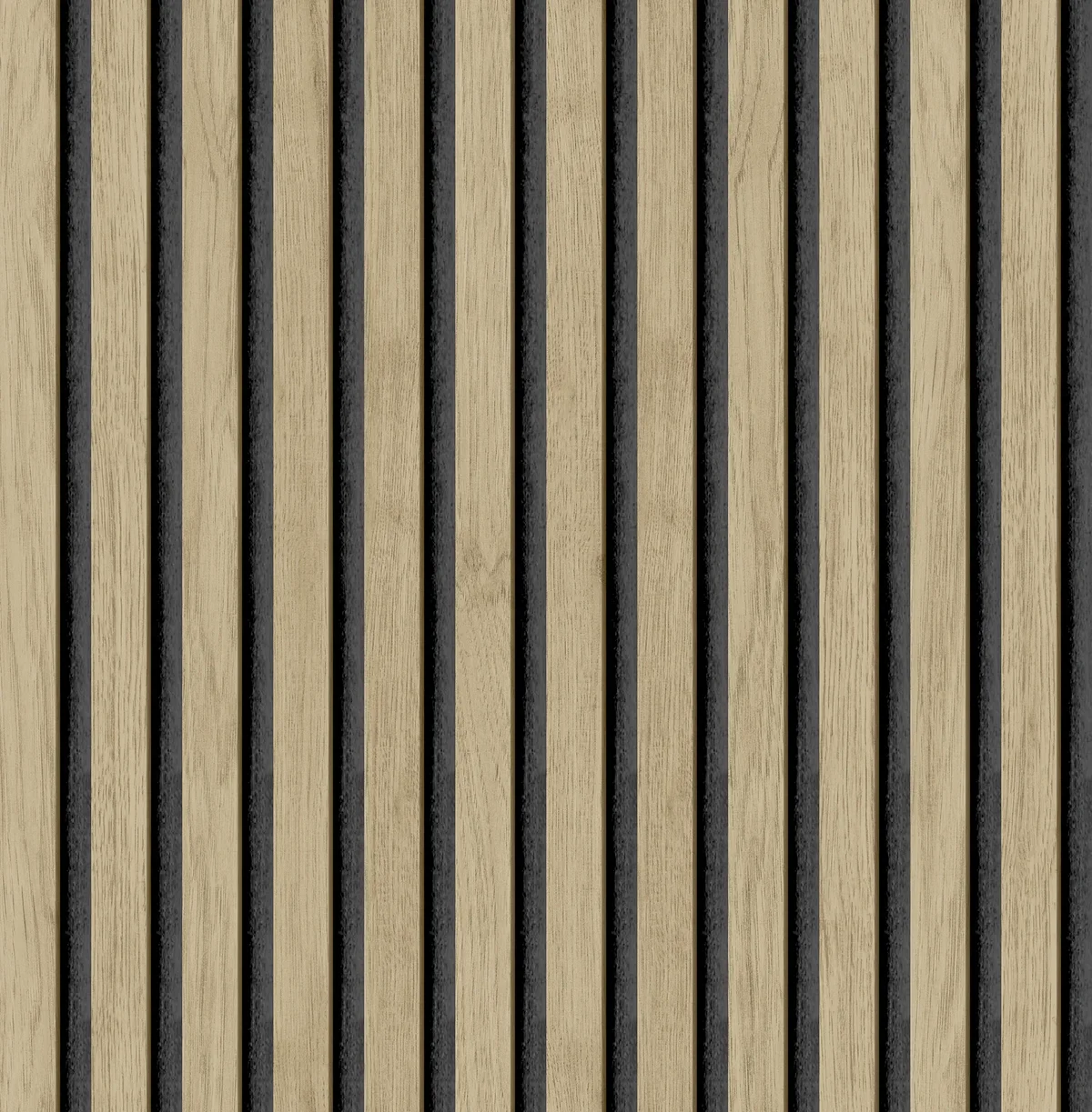 Roommates Studio Cream Oak Slat Peel and Stick Wallpaper 30.75 Sq. ft 9848