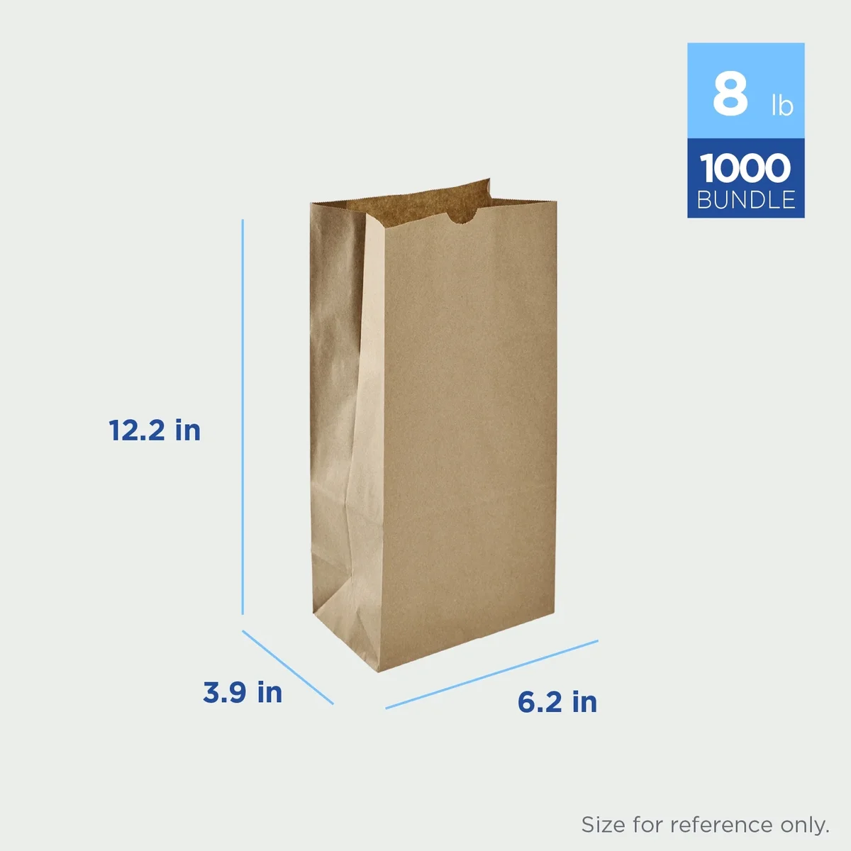 Karat Brown Paper Bags, 8 lb, 1,000 ct – Kraft Grocery, Lunch, and Takeout Bags, Bulk Pack 8443