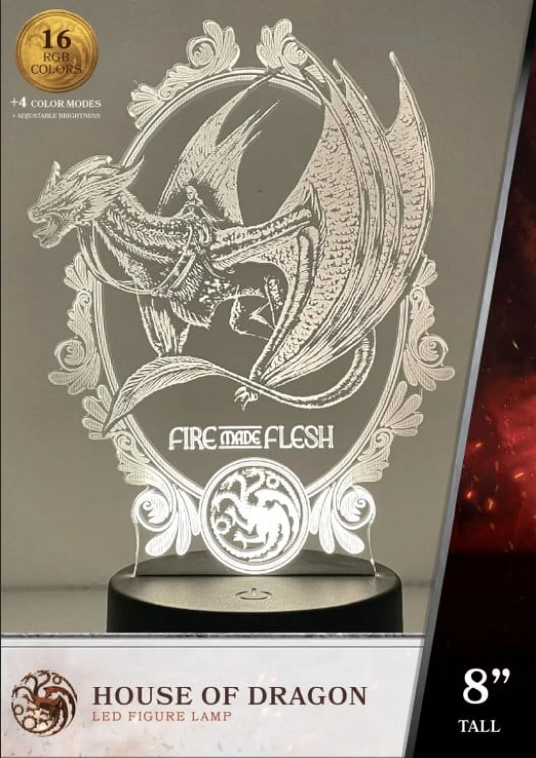 House of Dragons Acrylic Color Changing Lamp 1310
