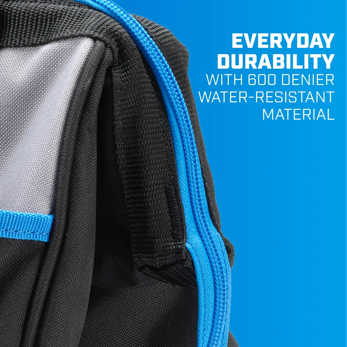 HART 12-inch 600-Denier Tool Bag, with Full Length Zipper and Double Strap Carry Handles 5974