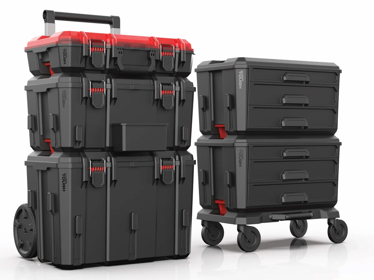 Hyper Tough Hyper Stack Tool Box Organizer, Red 3122