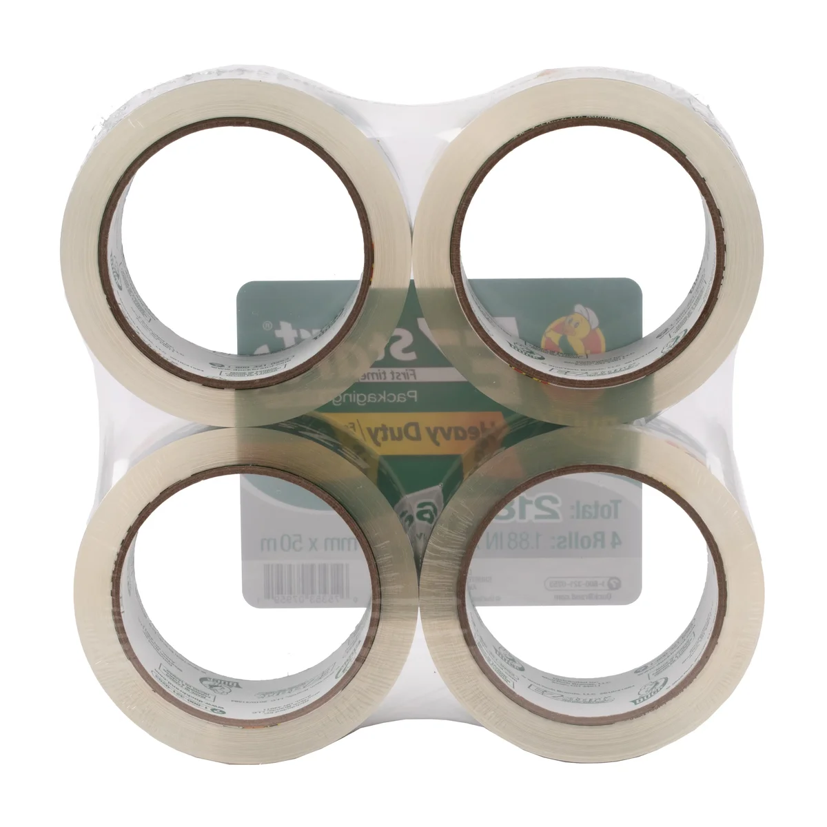 Duck Brand Duck EZ Start 1.88 in. x 54.6 yd. Clear Acrylic Packing Tape, 4-pack 7400