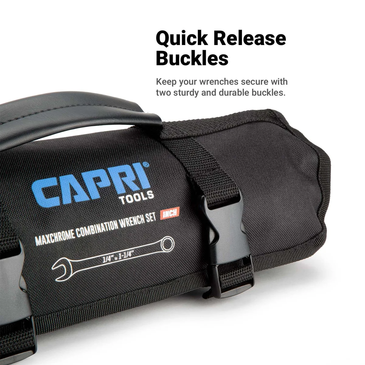 Capri Tools Wrench Roll Up Pouch, SAE, 17 Pockets 2375