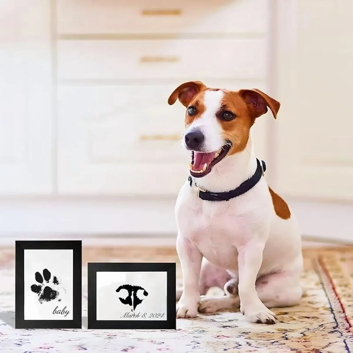 Zeokiar Pet Paw Printing Kit, Paw Print Ink Pad for Dog Cat Paw Prints, Dog Paw Print Kit, Pet Paw Print Impression Kit, , Memorial Gifts for Cat Dog 9106