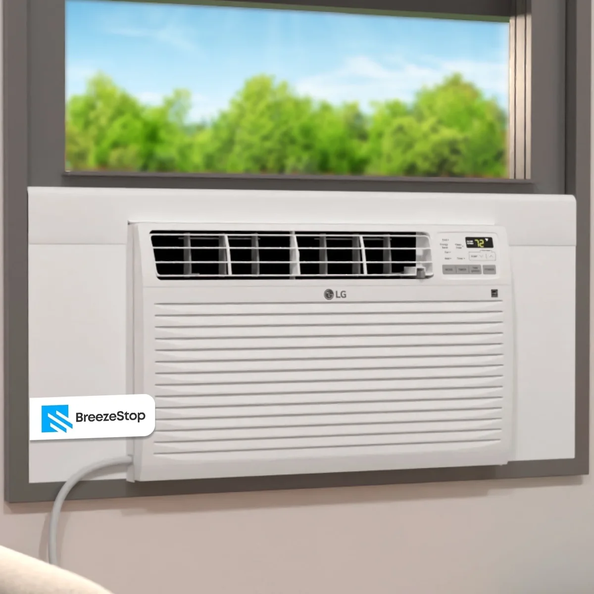 BreezeStop Breeze Stop Surround Insulation Side Panels White for Window AC Unit Indoor Air Conditioner Cover for Winter and Summer 7784