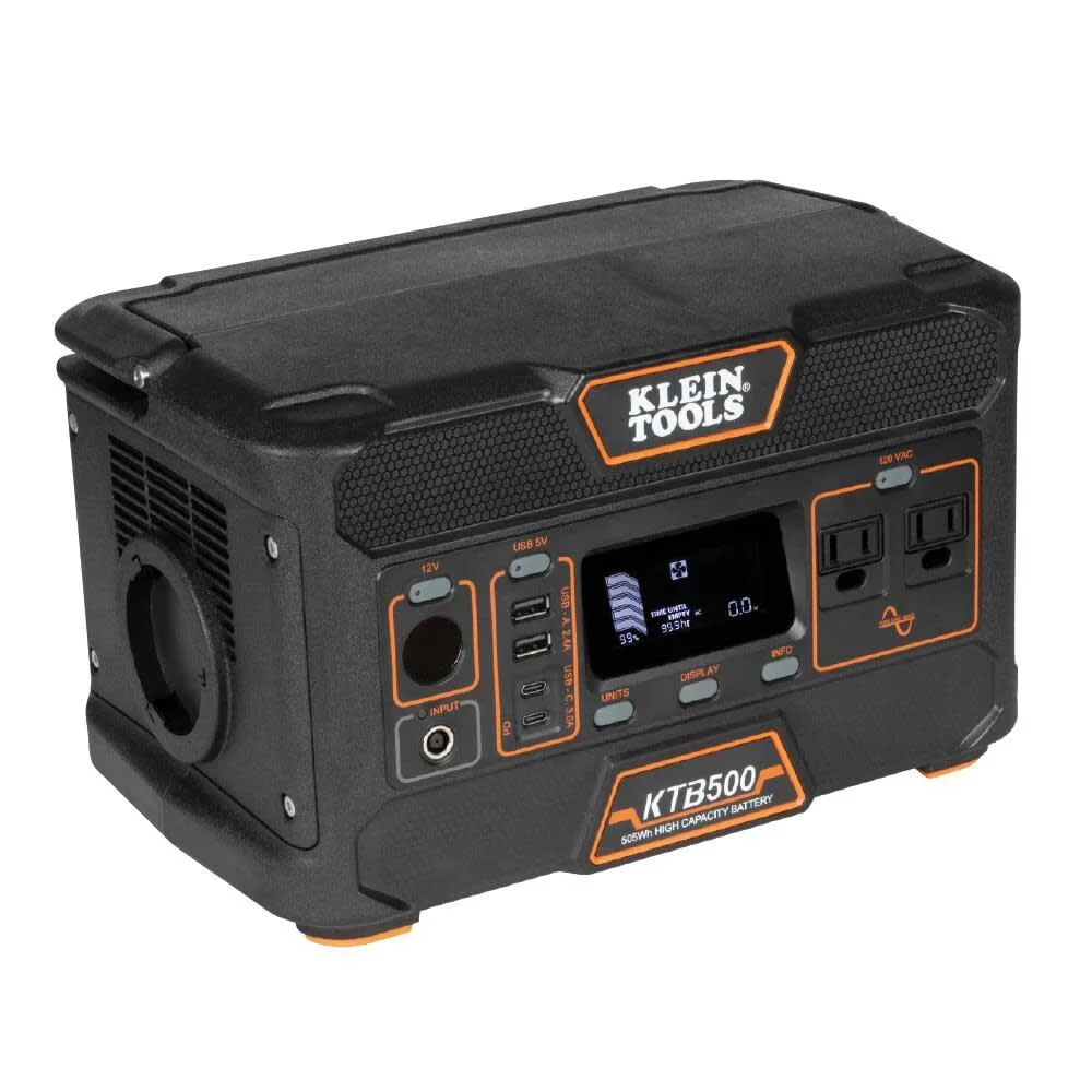 Klein Tools 1,000 Watt Lithium-Ion Battery Solar Power Station 6506