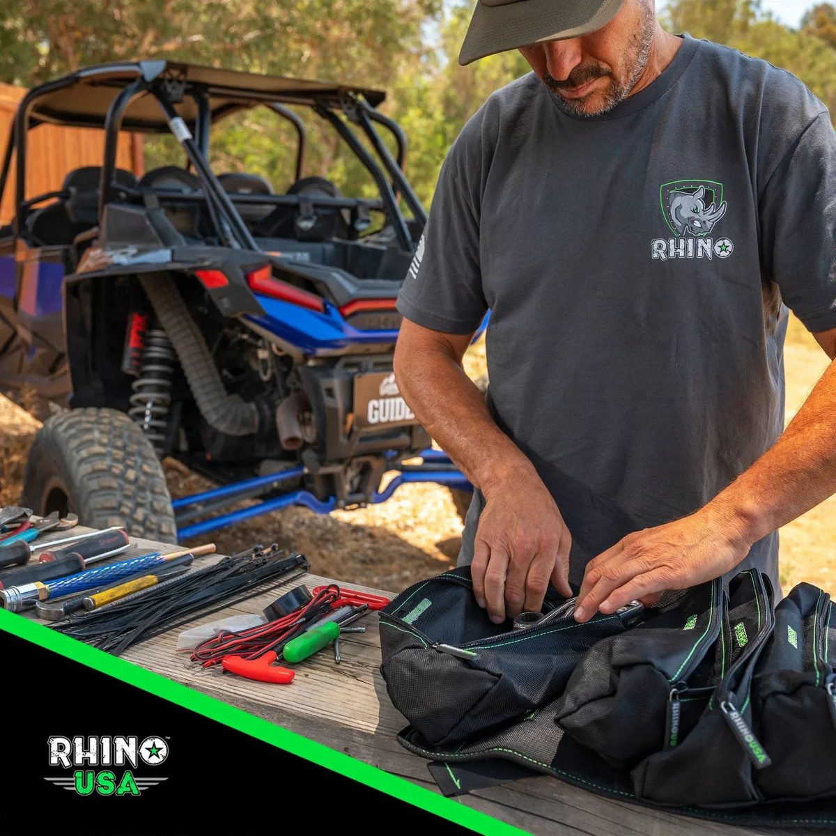 Rhino USA Tool Bag Roll - Heavy Duty Canvas Organizer (Poly/Nylon) 1123
