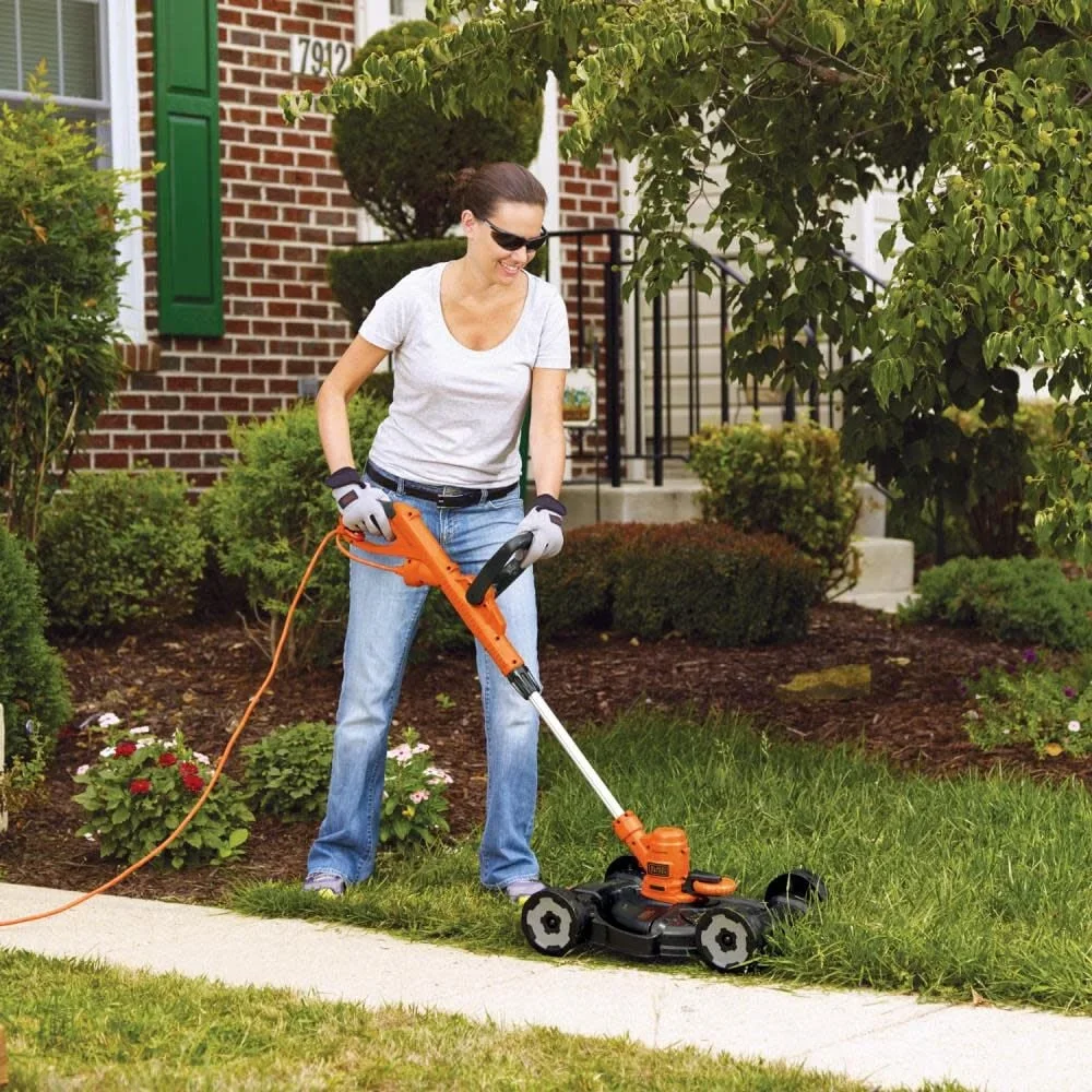 BLACK+DECKER 3-in-1 12-inch Corded Electric String Trimmer, Edger & Lawn Mower, 6.5-Amp (MTE912) 5487