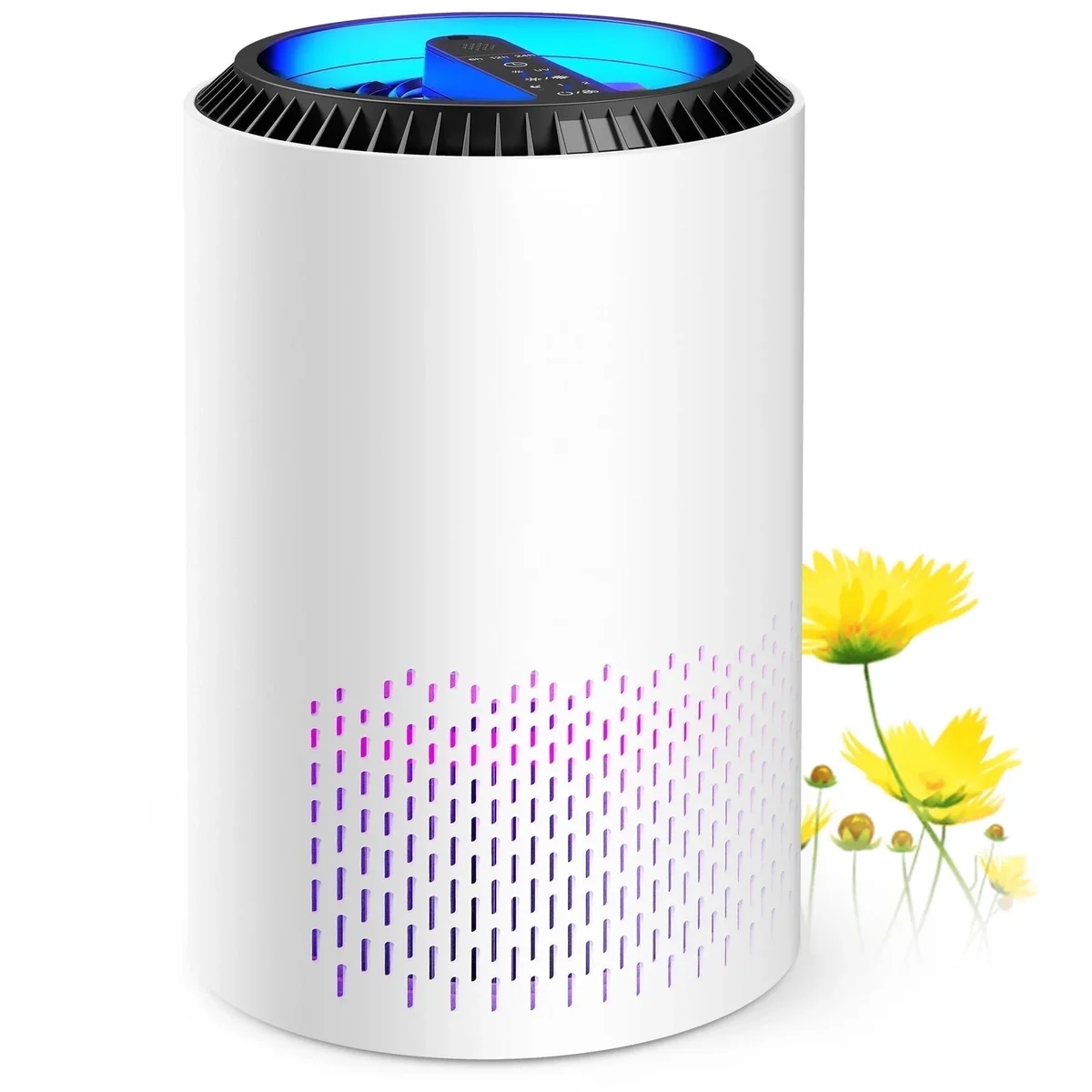 ALROCKET HEPA Air Purifier for Home & Bedroom, Covers Up to 350 Sq. Ft., Reduces Smoke, Dust, Pet Hair, Pollen & Odors, Quiet Sleep Mode, White 9395