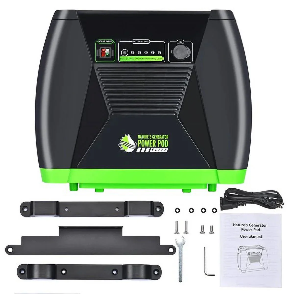 Nature's Generator HKNGPD Elite Power Pod w/ 100Ah Lead Acid Battery, Black 9345