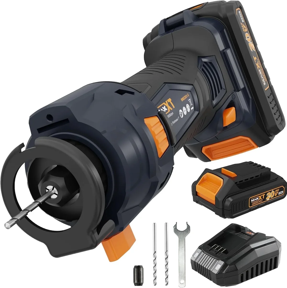 Everdaily Essentials Cordless Drywall Cut Out Tool Drywall Saw 28000 RPM with 2.0Ah Battery and Quick Charger, for Plywood/Wood/Drywall(Included 2 B 3317