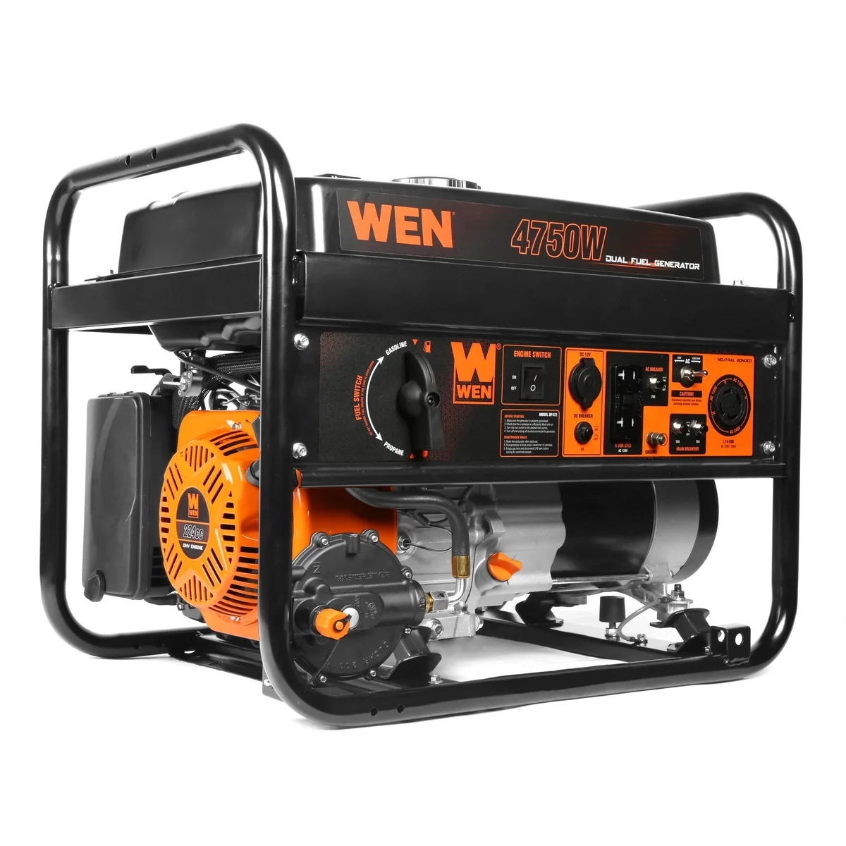 WEN 4,750-Watt 120V/240V Dual Fuel Portable Generator (DF472) 2285