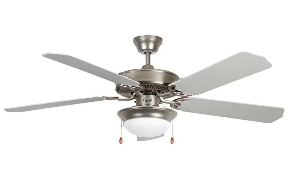 Concord Confections Concord 52" Satin Nickel LED Indoor Traditional Style Ceiling Fan with Light Kit 0211