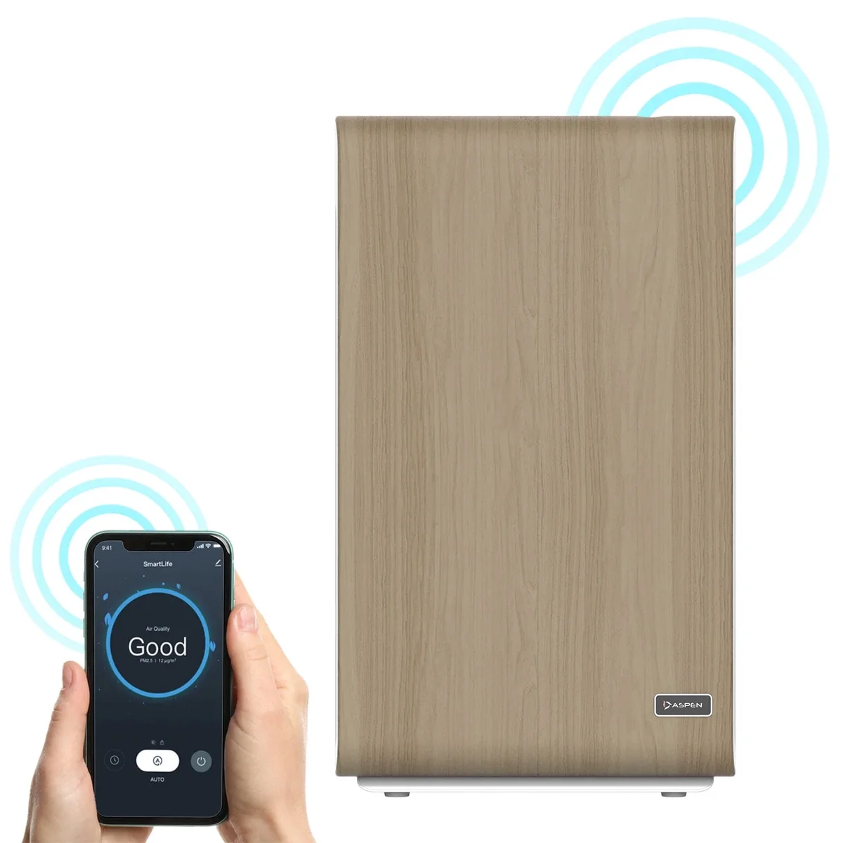 THE ASPEN Smart Air Purifier for Large Rooms (Maximum 1500 Sq.Ft), H13 True HEPA Filter with PM2.5 Sensor/Alexa & Google/App Control/ Scheduling/ 7959