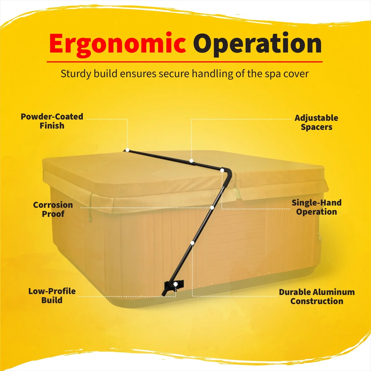 Everdaily Essentials Low Mount Spa Cover Lift Ref. 9839