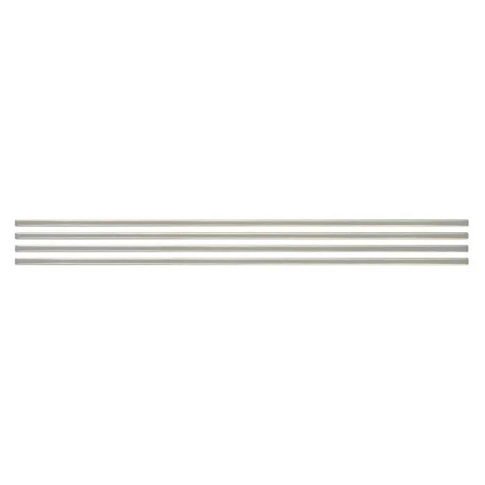 Smart Tiles - Adhesive Peel and Stick Tile Trim, Silver - 4-Pack 18" x 0.27" 4658