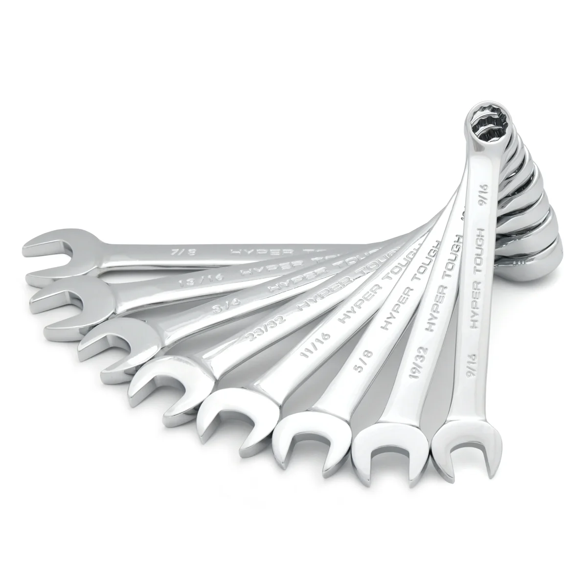 Hyper Tough 16-Piece SAE Combination Wrench Tool Set, Hand Tools 1069