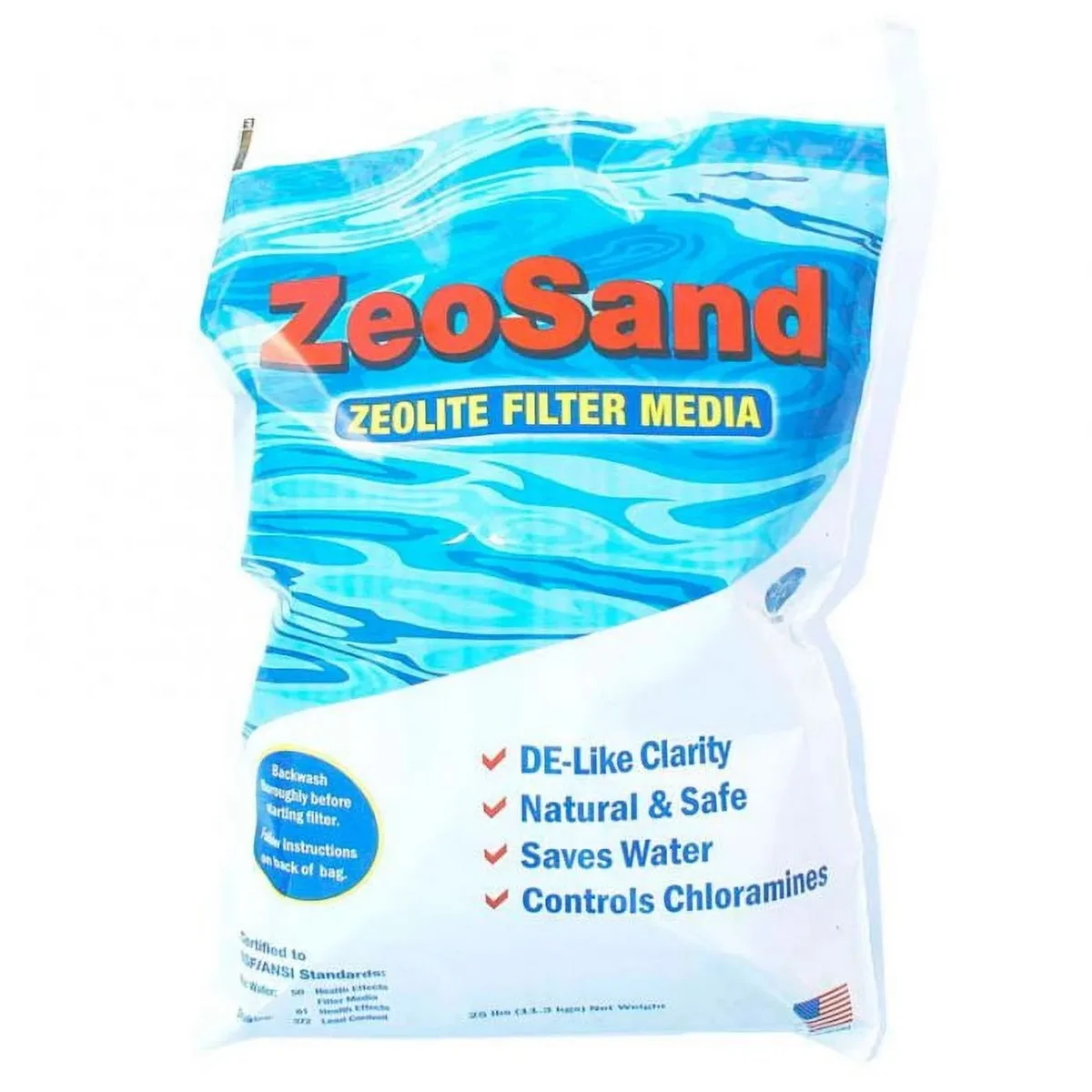 ZeoSand Zeo Sand Zeolite Swimming Pool Filtration Media 2 x 25 lb. Bag (50lb Total) 4569