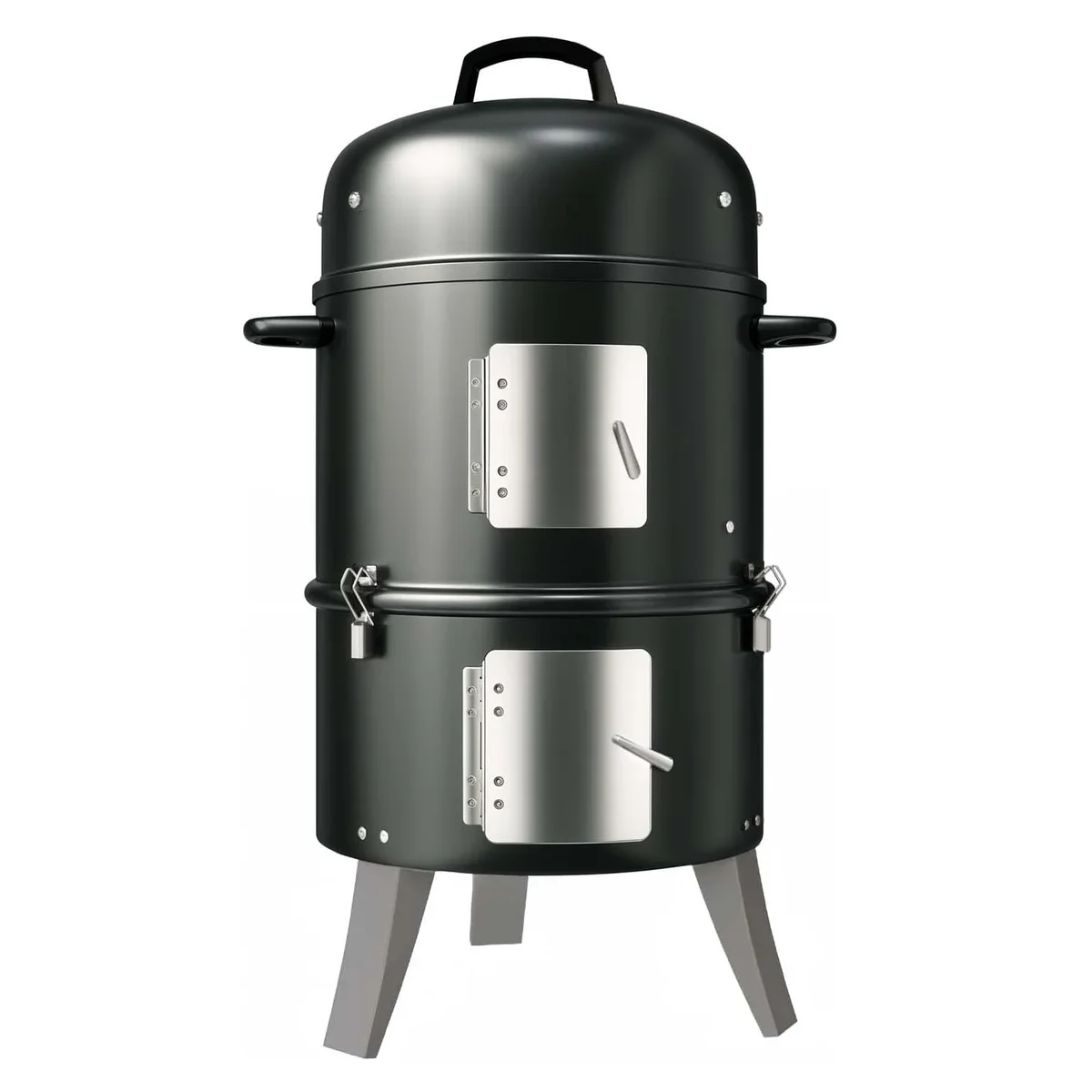 Everdaily Essentials CSM-16 Vertical Smoker – 16 Inch Heavy Duty Charcoal Smoker – Multipurpose Charcoal BBQ Grill 1226
