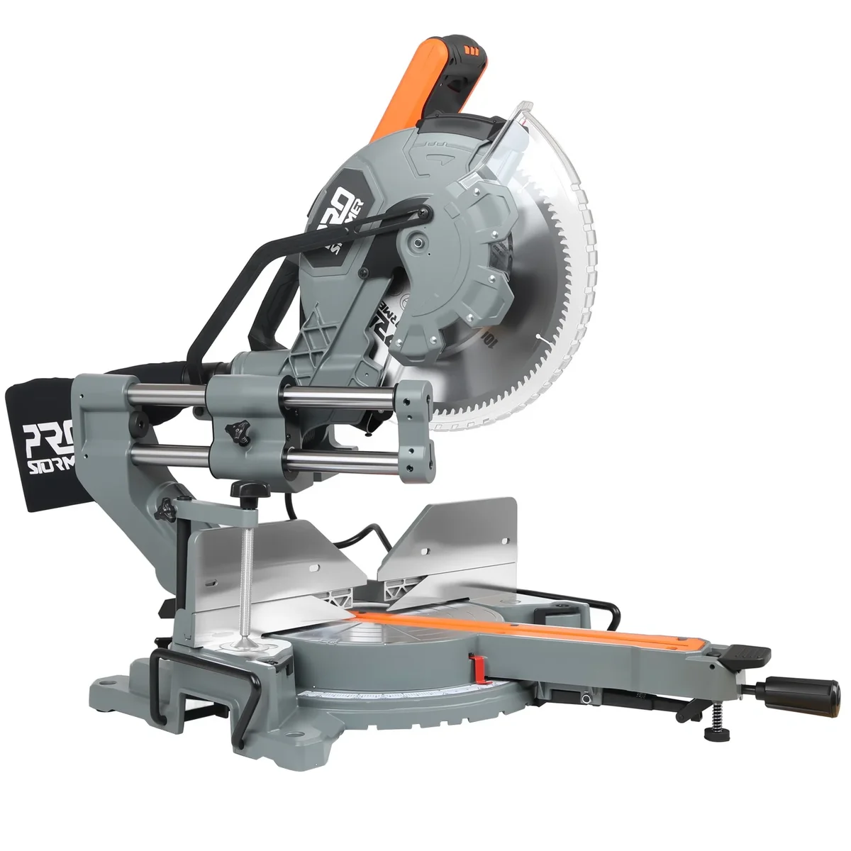 Prostormer 12-Inch Sliding Compound Miter Saw, 15 Amp Motor, 100-Tooth Blade, Corded Double Bevel Sliding Miter Saw, LED Precision Alignment, Angle Adjustab 3775