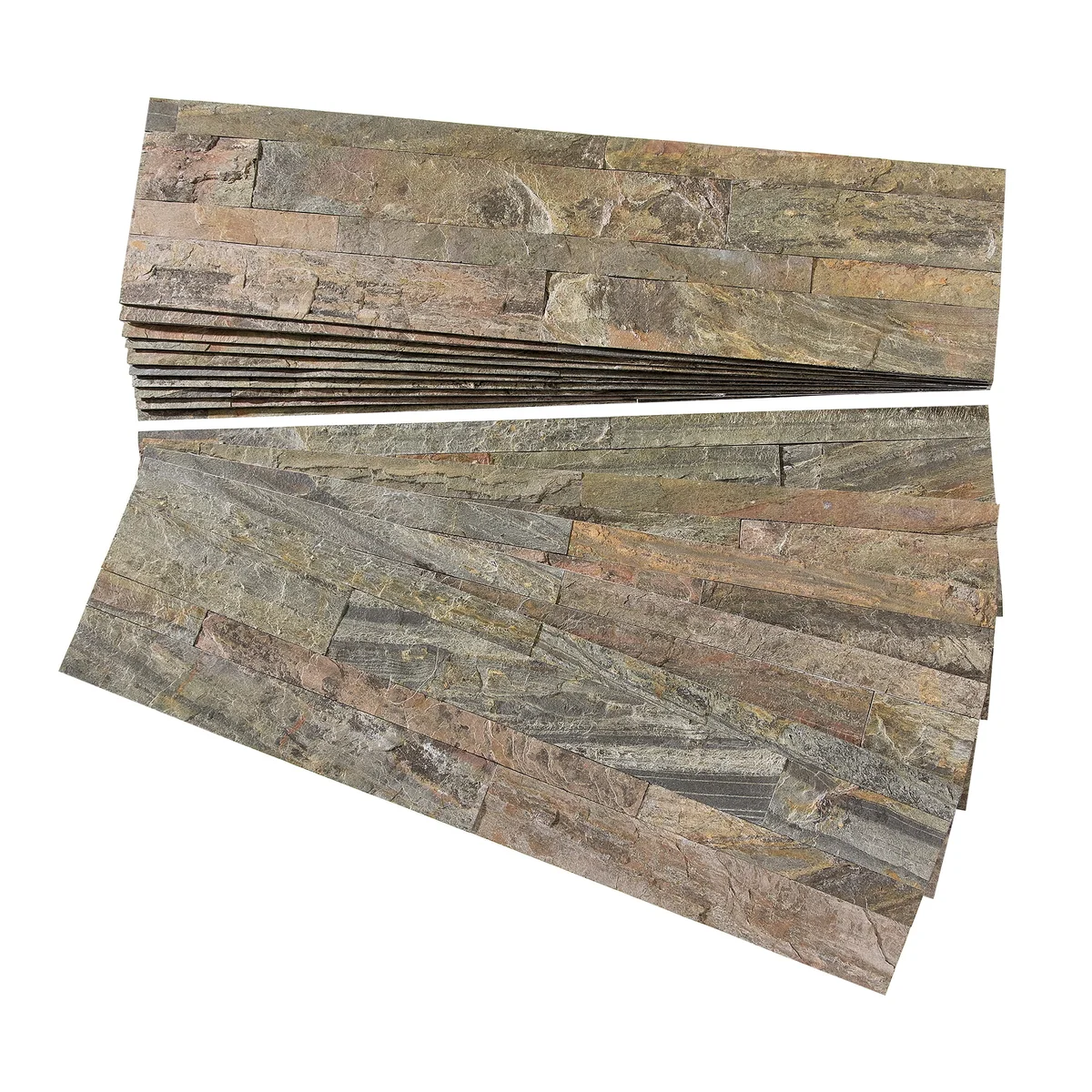 Aspect Peel and Stick Stone Overlay Kitchen Backsplash - Weathered Quartz (Approx. 15 sq ft Kit) 3442