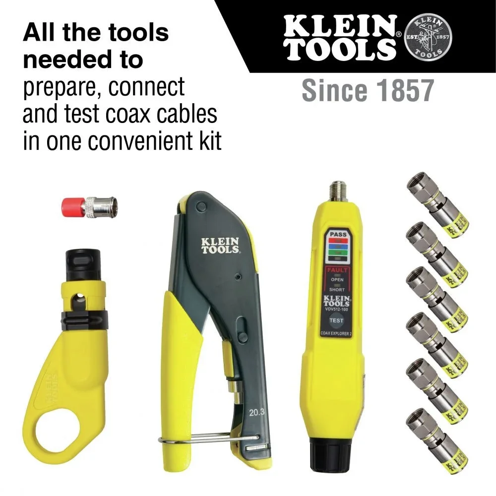 Klein Tools VDV002-818 Coax Installation & Test Kit 6797