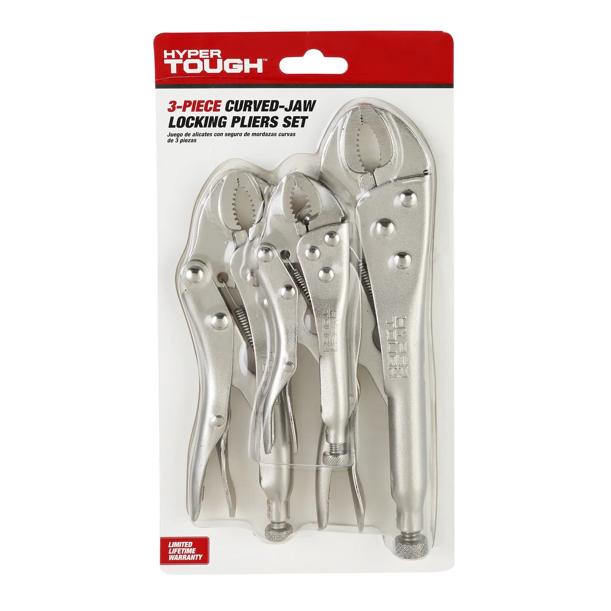 Hyper Tough 3 Piece Locking Plier Set with Quick Release Latch 9218