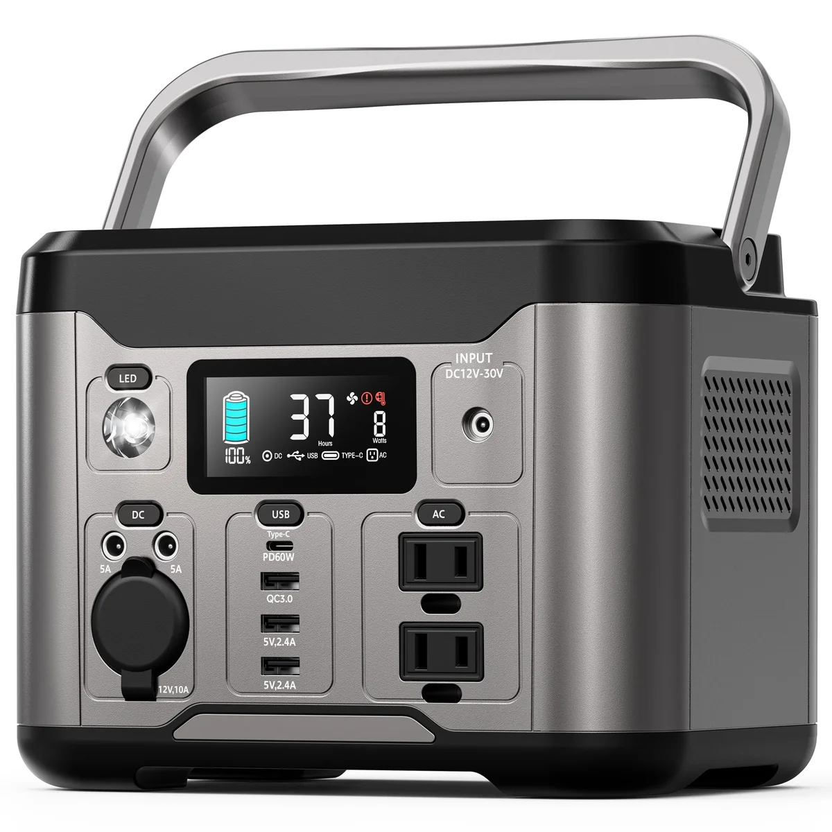 Goosiay 300W 296Wh Portable Power Station Battery with 60W PD and Pure Sine Wave AC Outlet , Gray 3226