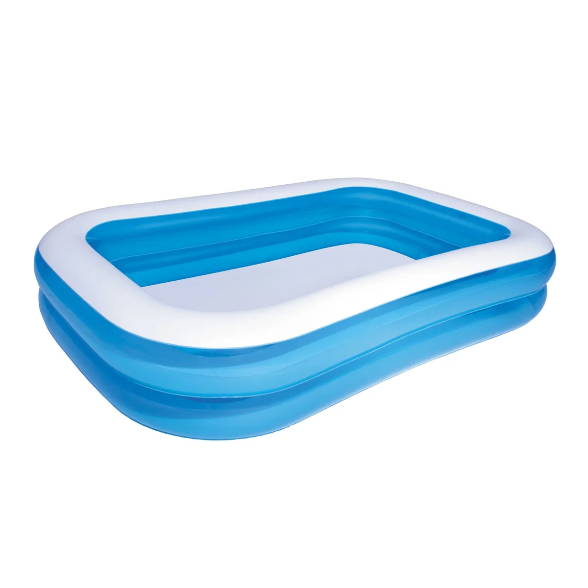 Bestway 8.5' x 69" x 20" Inflatable Blue Rectangular Family Splash Pool, Children 6+ years 0837