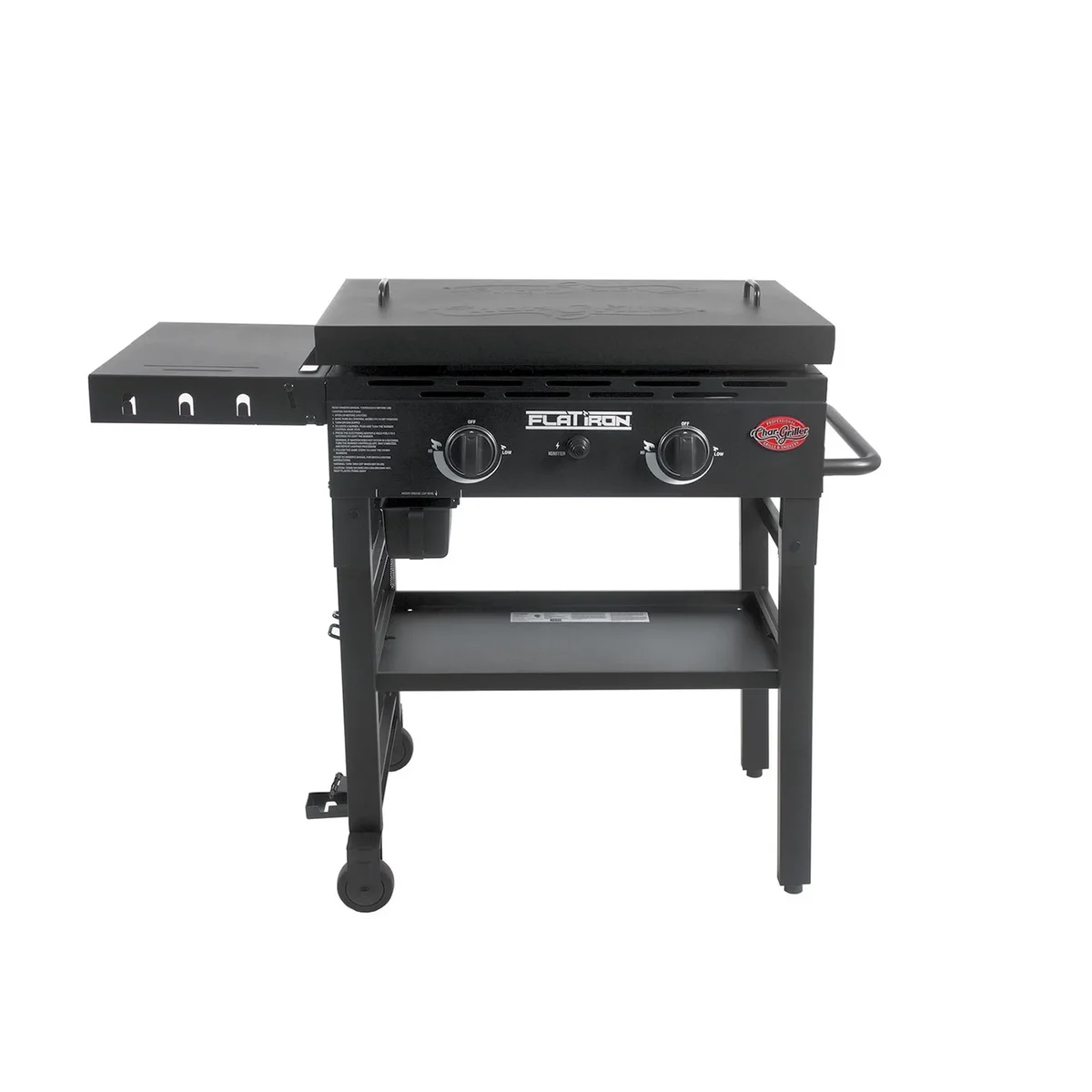 Char-Griller 2-Burner Flat Iron Gas Griddle with Lid 8757
