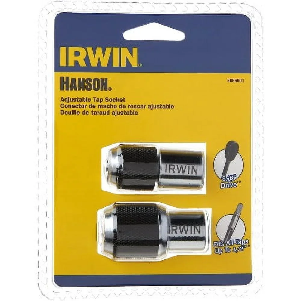 IRWIN Hanson 3095001 Tap Socket Set, Adjustable, 2-Pieces 7380
